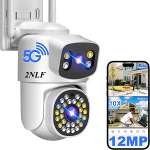 2NLF Dual Lens Dual Image FullHD Surveillance Camera  5G WIFI 12MP - White