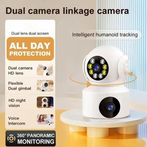 Dual Lens-Indoor Security Camera-with Motion Tracking