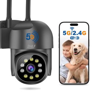 2NLF 2NLF® 5G 360° 1080p WiFi Outdoor IP Security Camera with LED Black
