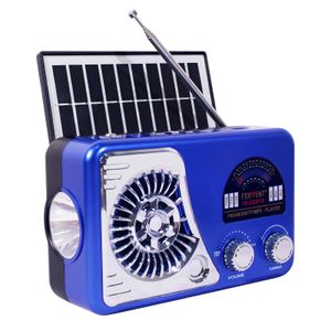Radio Portable Solar FM Radio  with Flashlight, Bluetooth & USB