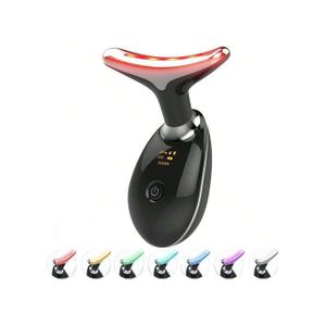 7 Color Led Face Facial Lifting Device Neck Massager For Skin Care Routine At Home, Easy To Use