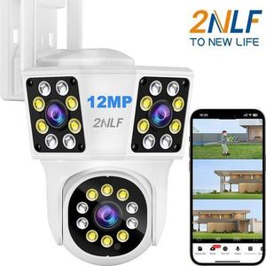 2NLF 2NLF® 12MP Security Cameras Surveillance Camera Three Lenses Three Screens D479 Wifi Camera