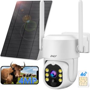 2NLF 2NLF® 4mp Solar Security Camera Full Hd Wifi With Batteries