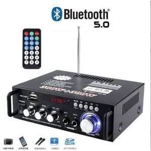 12V/220V Mini 2Ch LCD Display Hifi Audio Stereo Bluetooth Amplifier
