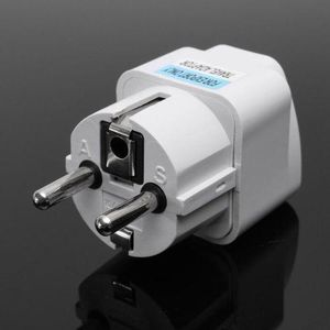 International Travel Universal Adapter Electrical Plug For UK US EU AU To EU European Socket Converter White