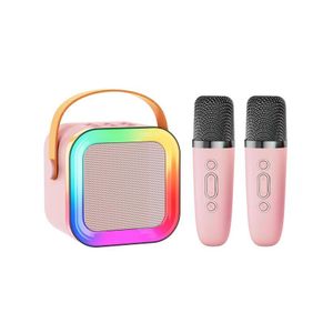 ShebSheb Mini Karaoke Machine Speaker,Portable Bluetooth with 2 Wireless Microphones