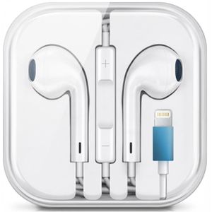 ShebSheb Wired Lightning Earphones/Earbuds with Built-in Remote for Music, Calls & Volume Control, Compatible with iPhone iOS Devices