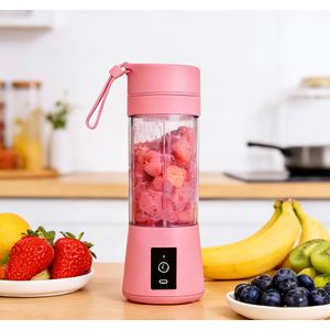 Pink Portable Blender Powerful Extractor Blade, 475ml Cup, To-Go Lid, Healthy Shakes On The Move
