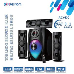 WEYON Home Theater Speaker – 3.1 Channel – Bluetooth – 3D Real Sound – Subwoofer – Black – 615