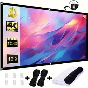 84-inch projection screen, 16:9 movie screen curtain