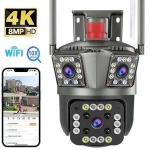 360 Degree Panoramic Wireless WiFi Remote Smart Surveillance Camera with HD Night Vision Three-Screen