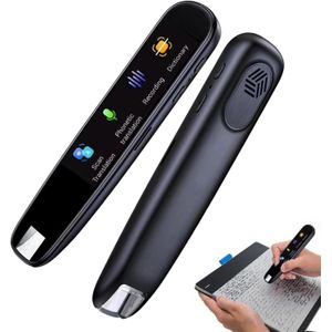 Language translation pen scanner translation pen multi-language photo accurate offline translation Pen - Black