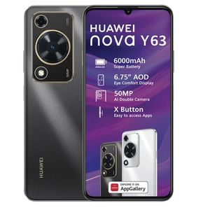Huawei Nova Y63 - 128GB 6GB RAM -
                            50MP Rear - 8MP Front - 6.7" - 5000 mAh -Black