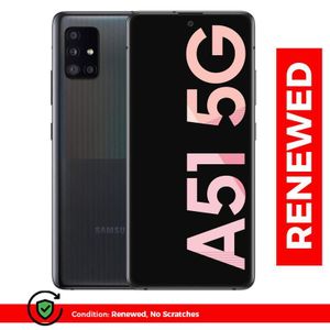 Renewed Samsung Galaxy A51 5G 128GB HDD-
                        6GB RAM - Prism Cube Black
